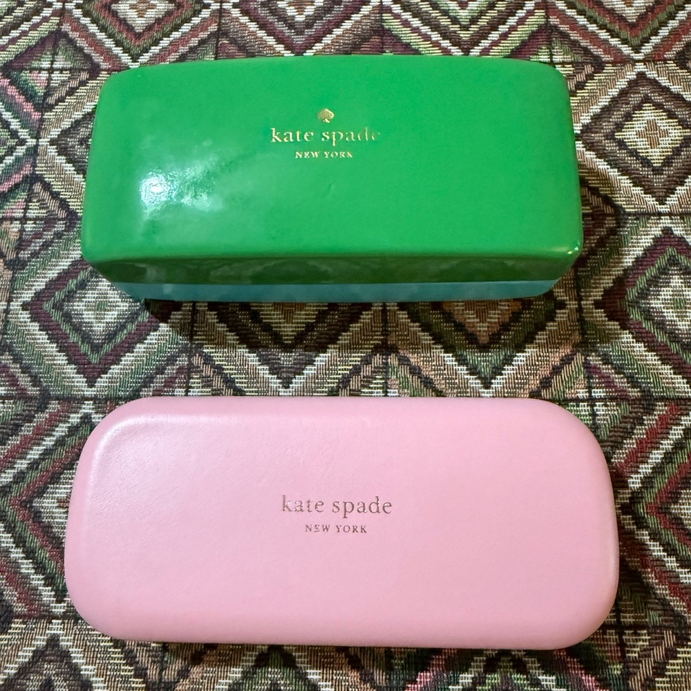 Kate Spade  Green and Pink Lot of 2 Eyeglasses Cases - Picture 3 of 8